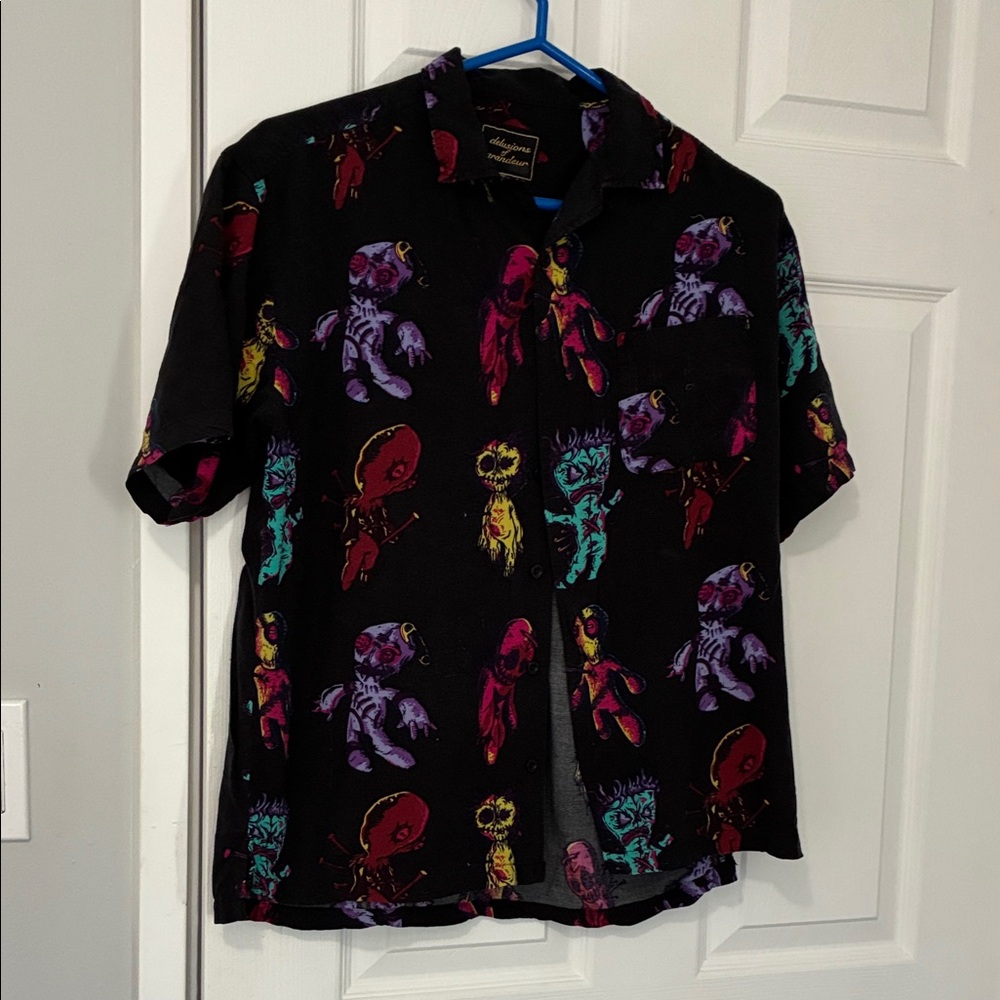 Men's Delusions of Grandeur patter of SS Sour button down shirt